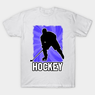 Hockey player with text Hockey T-Shirt